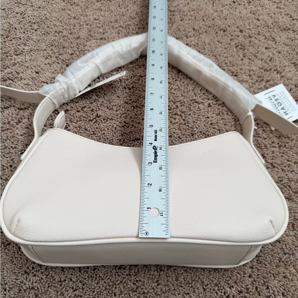 NWT new Anthropologie Mali + Lili Marissa bow shoulder bag cream faux leather - Picture 15 of 17
